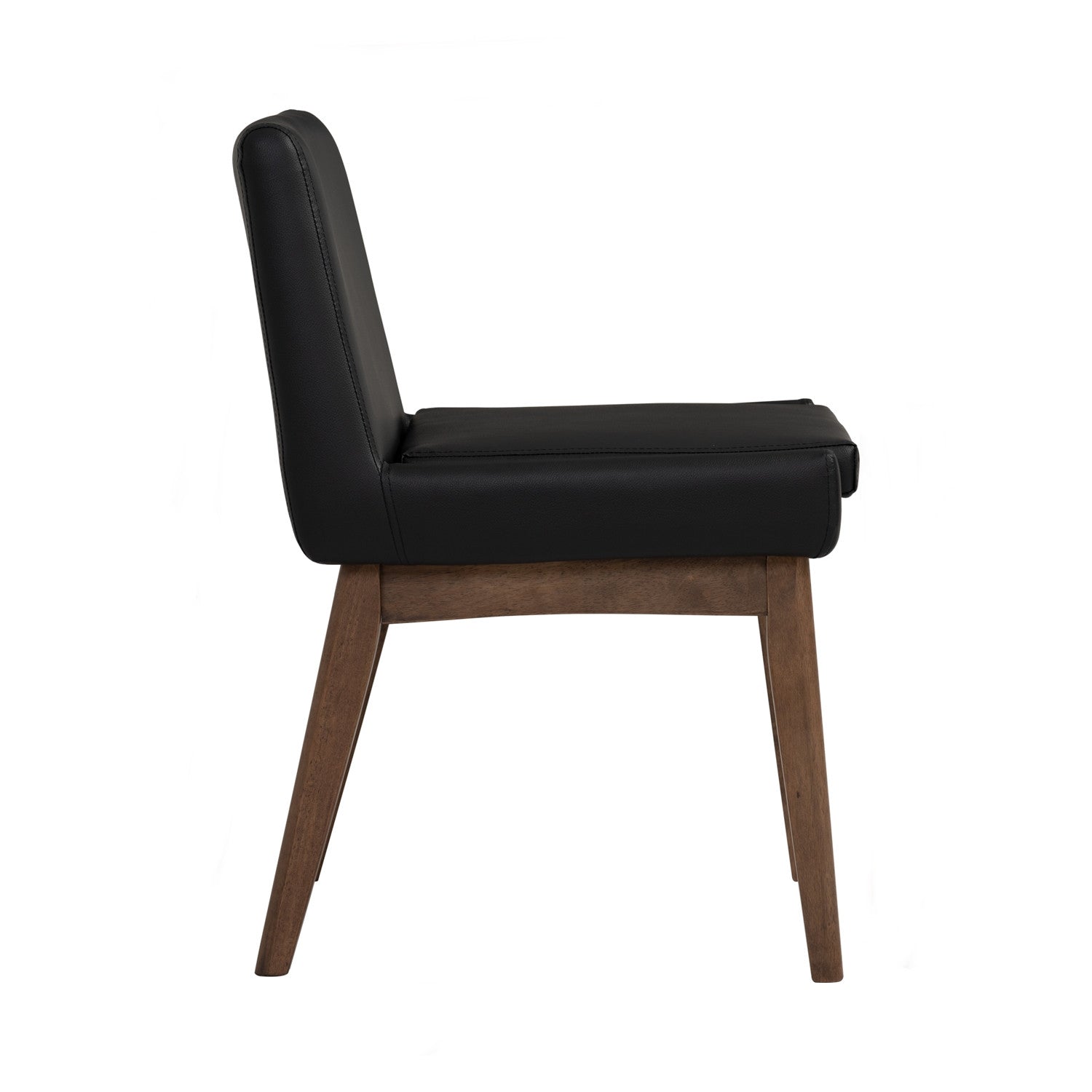 (2 Sets) Chanel dining chair in Cocoa colour leg, Espresso colour Vinyl frame