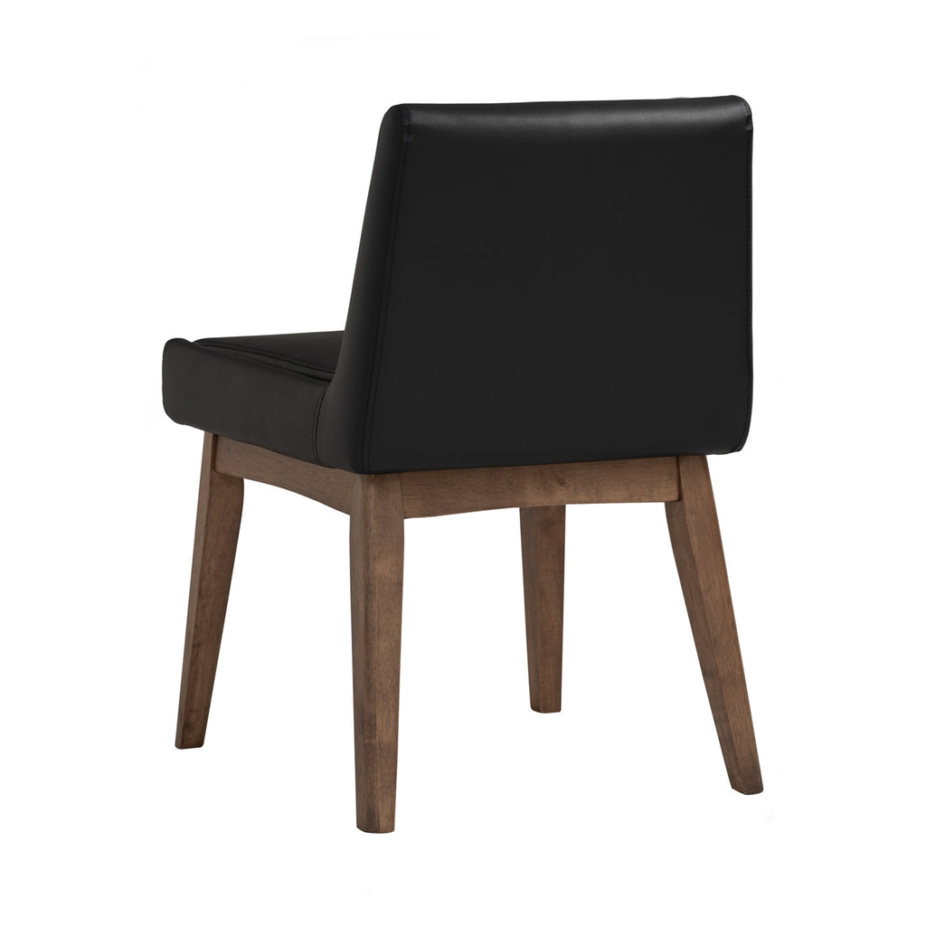(2 Sets) Chanel dining chair in Cocoa colour leg, Espresso colour Vinyl frame