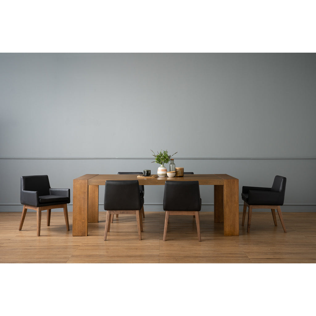 (2 Sets) Chanel dining chair in Cocoa colour leg, Espresso colour Vinyl frame