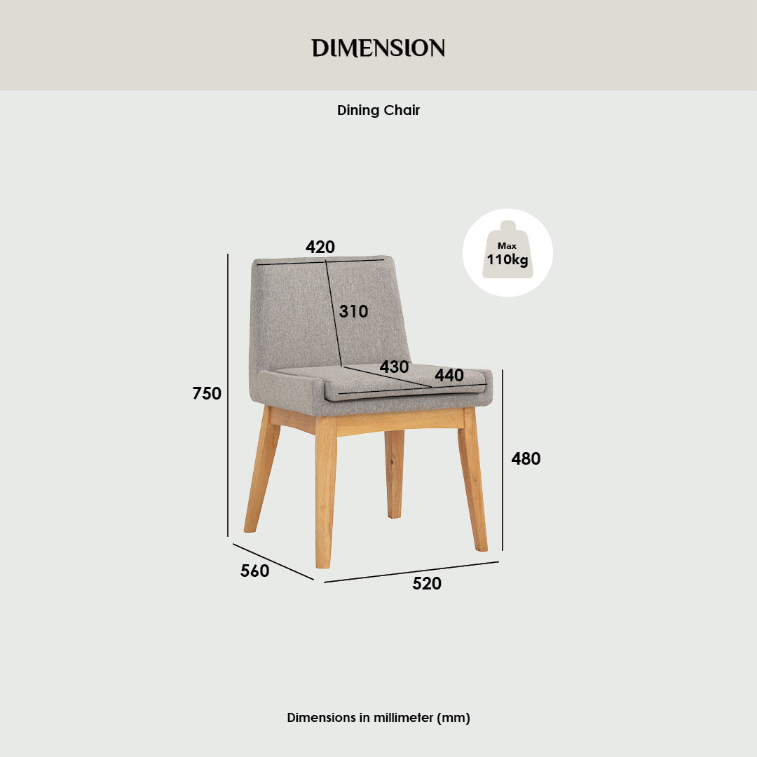 (2 Sets) Chanel dining chair in Cocoa colour leg, Espresso colour Vinyl frame