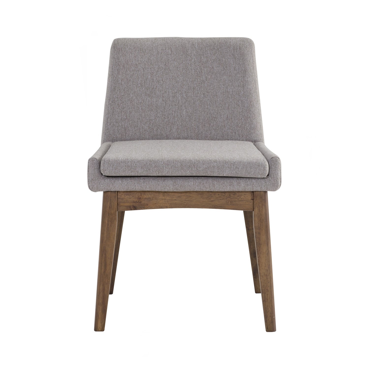 (2 Sets) Chanel dining chair in Cocoa colour leg, Light Grey colour Drill fabric frame.
