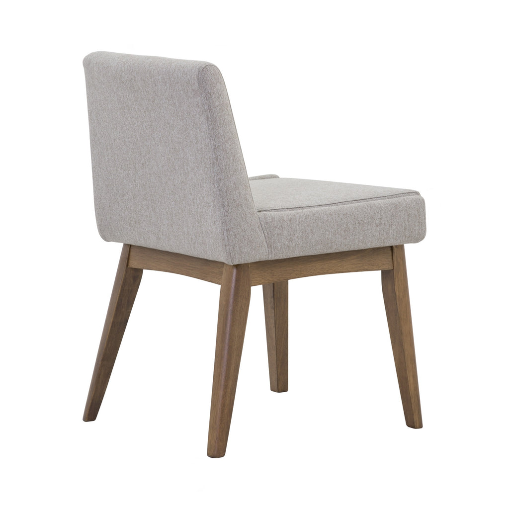 (2 Sets) Chanel dining chair in Cocoa colour leg, Light Grey colour Drill fabric frame.