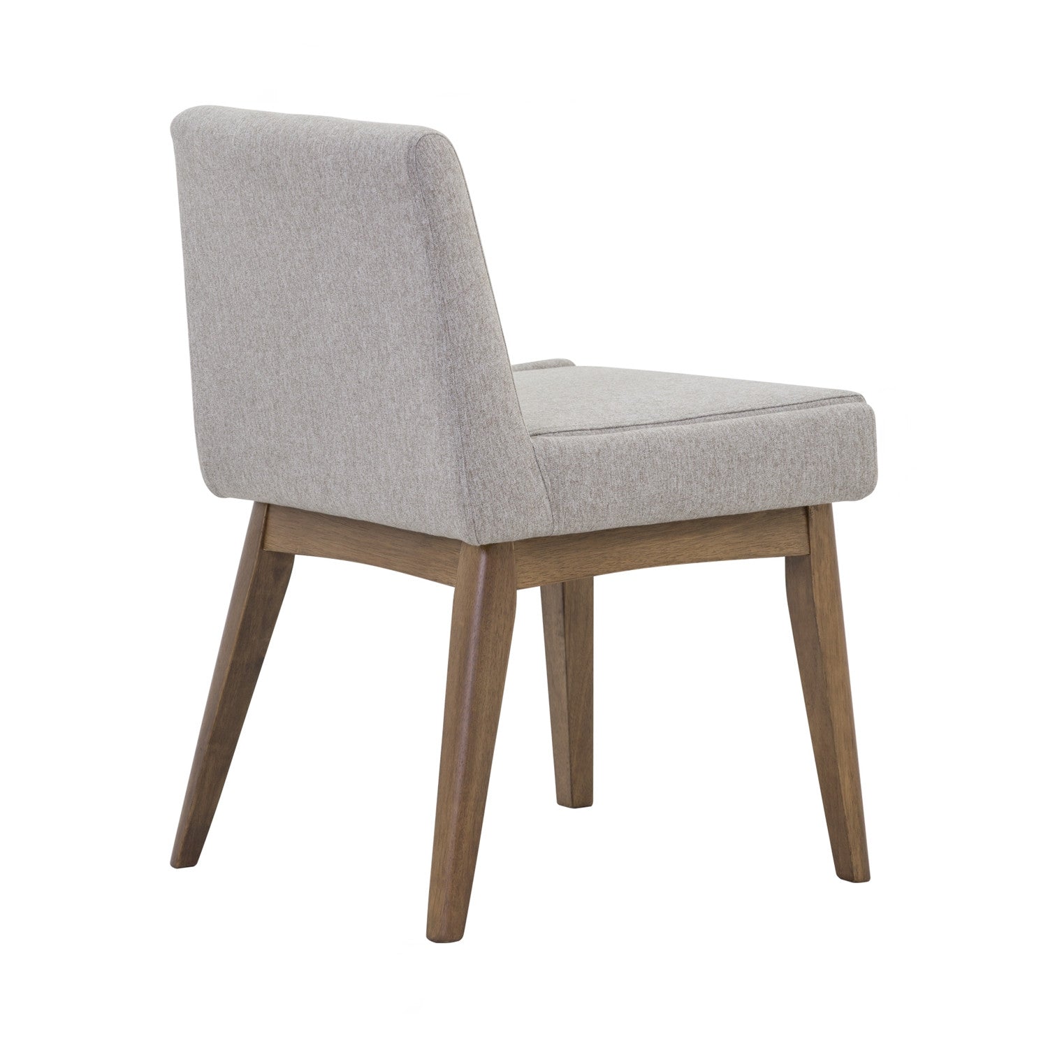(2 Sets) Chanel dining chair in Cocoa colour leg, Light Grey colour Drill fabric frame.