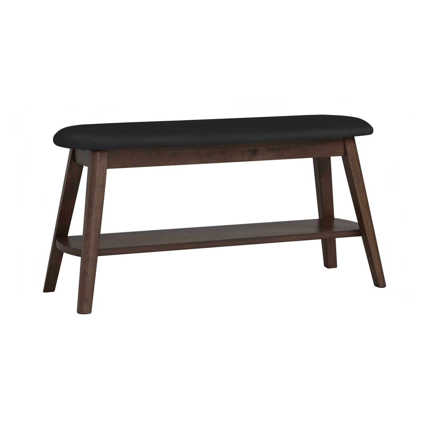 Ozel 0.9m Bench with Cocoa colour leg, Espresso colour Premium Vinyl