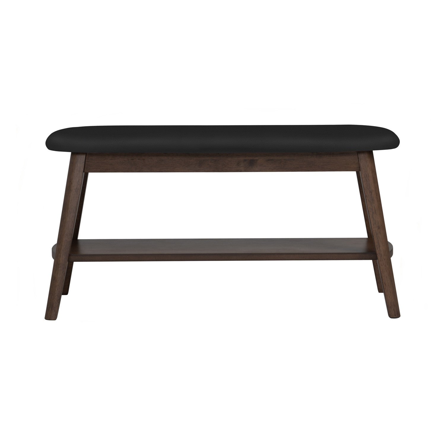 Ozel 0.9m Bench with Cocoa colour leg, Espresso colour Premium Vinyl
