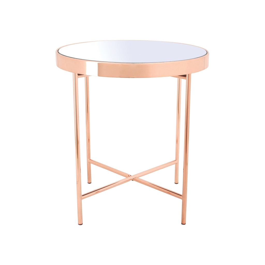 Xander small coffee table in Copper colour frame with mirror top.