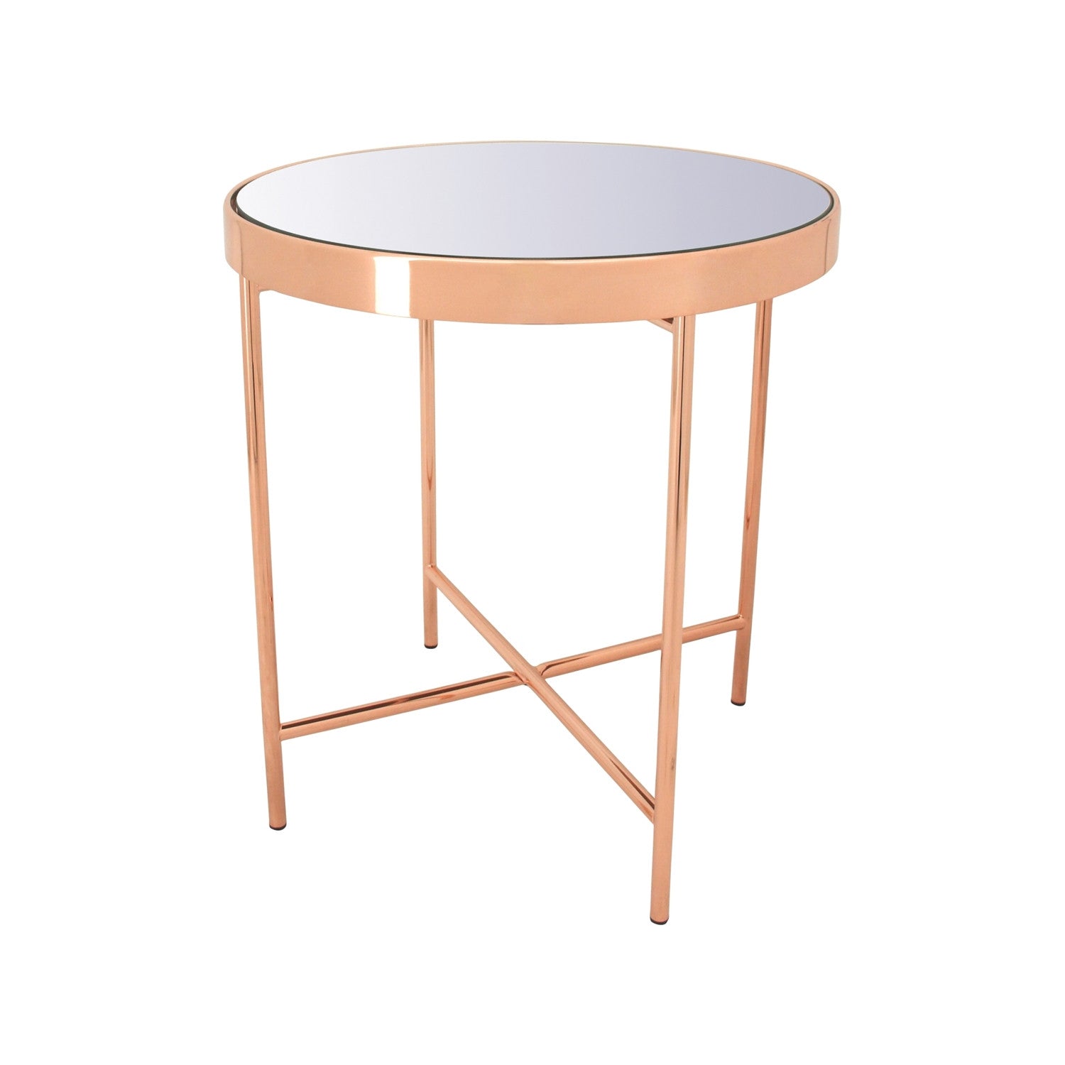 Xander small coffee table in Copper colour frame with mirror top.