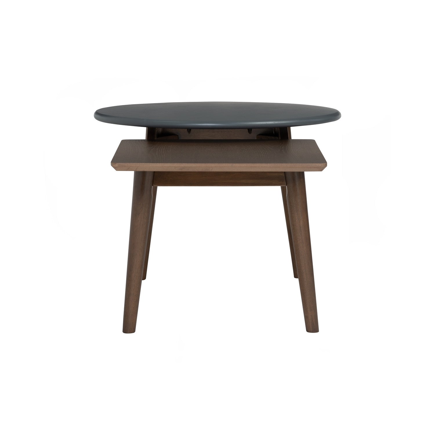 Alora Coffee Table in Cocoa and Graphite Grey colour top with Cocoa colour leg