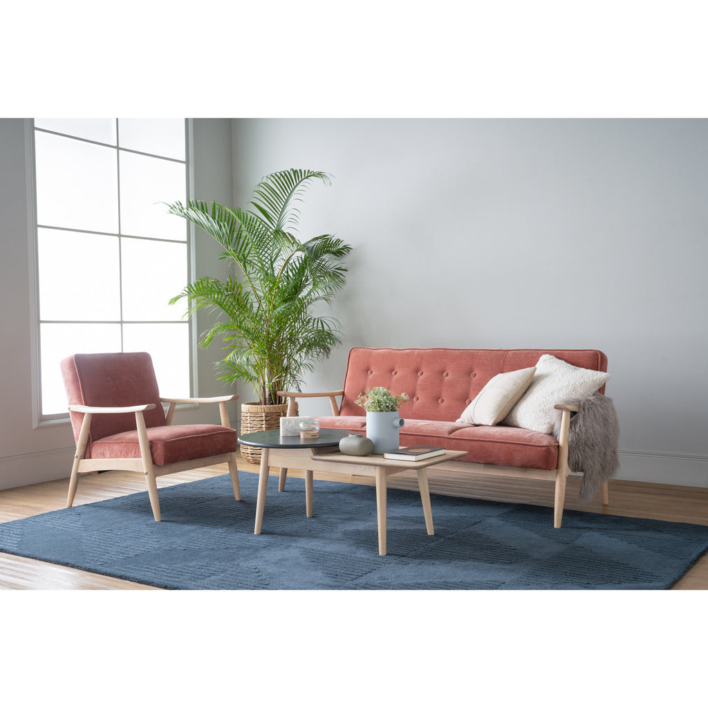 Alora Coffee Table in White Wash and Graphite Grey colour top with White Wash colour leg