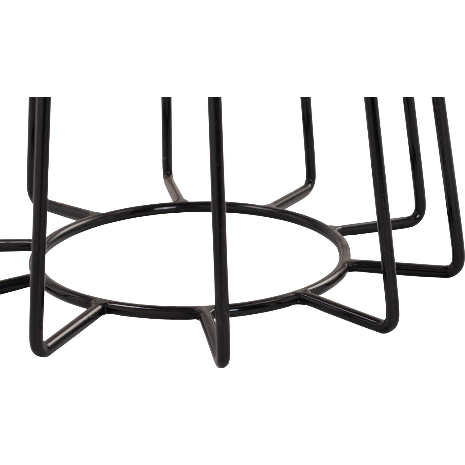 Cyrus Coffee Table in mirror glass top with Matt Black Epoxy colour leg