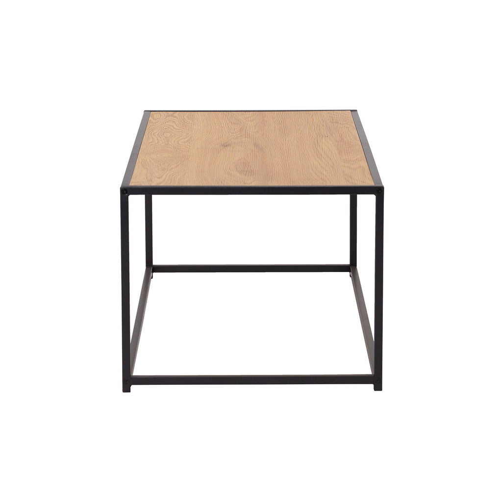 Bradford Coffee Table with Oak colour top, Matt Black Epoxy colour frame