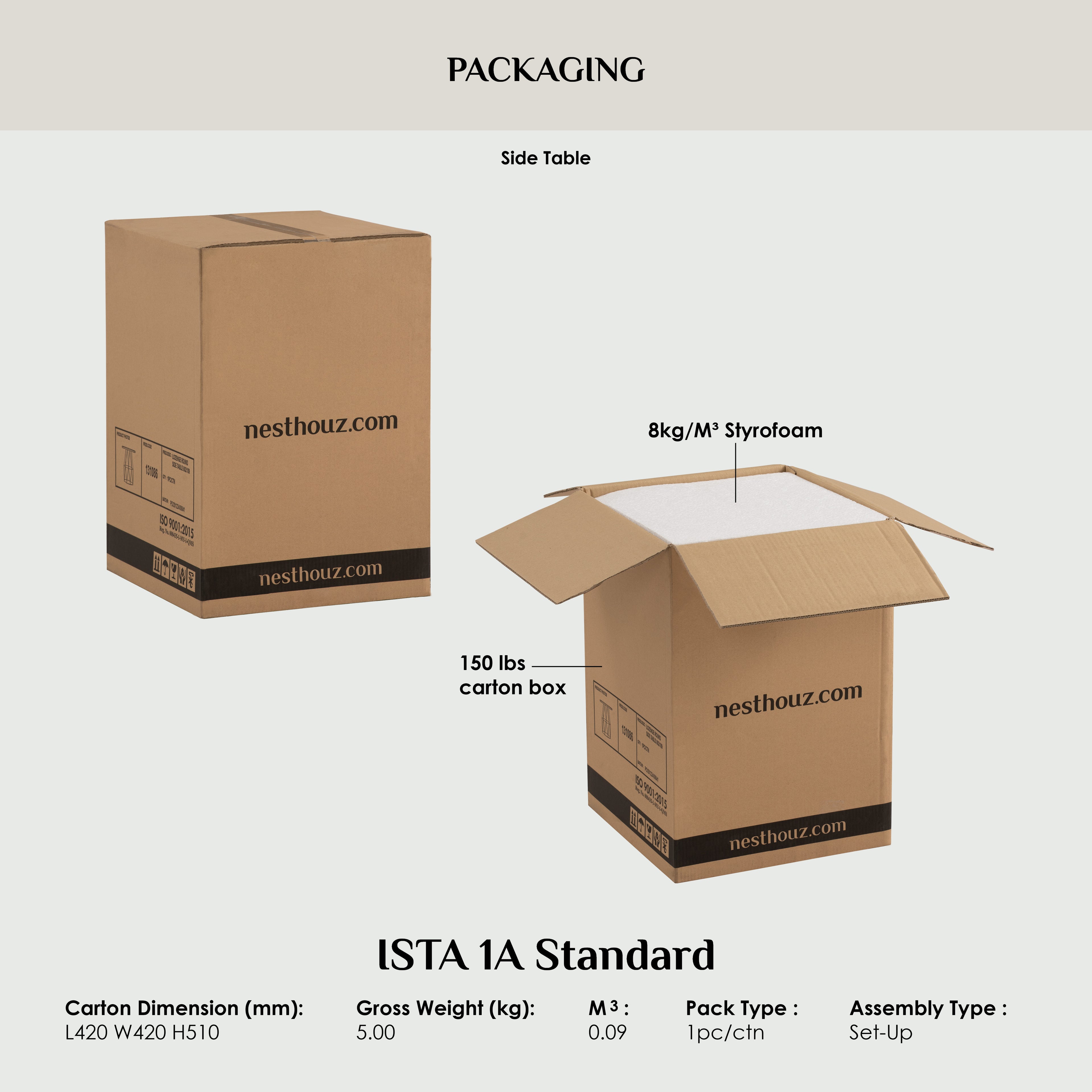 Nano round coffee table in Cocoa colour top, Matt Black Epoxy leg.