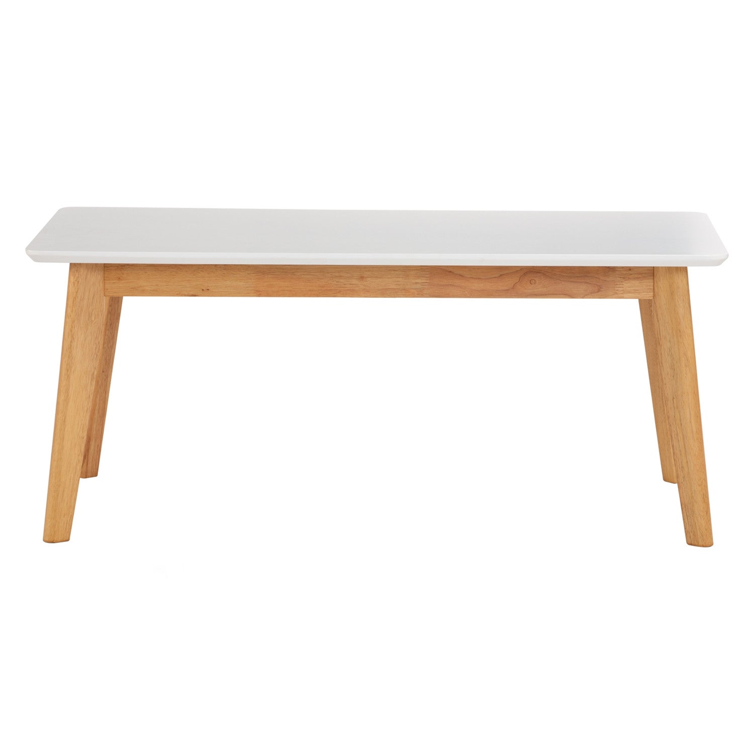 Aimon coffee table in Natural colour leg, White lacquered colour top.