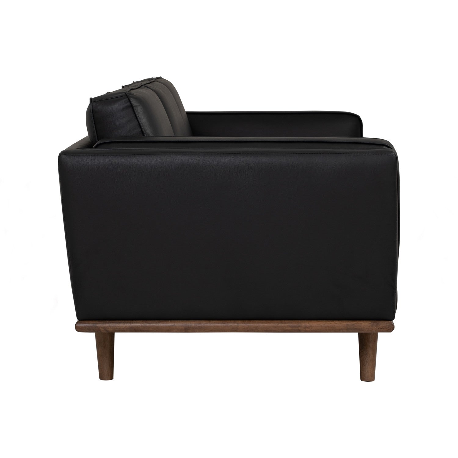 Civic 3 Seater Sofa in Cocoa colour leg, Espresso colour Vinyl