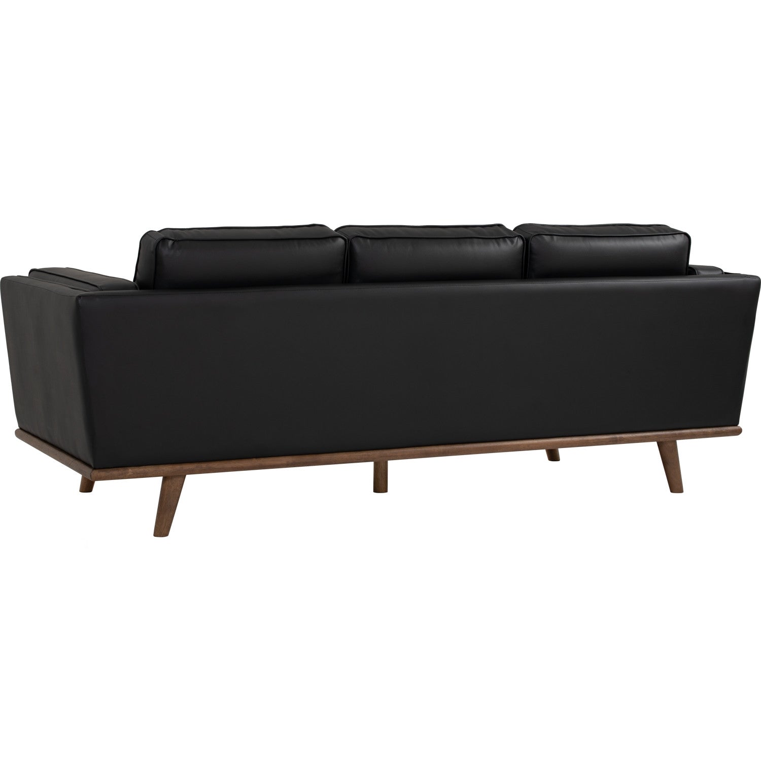 Civic 3 Seater Sofa in Cocoa colour leg, Espresso colour Vinyl
