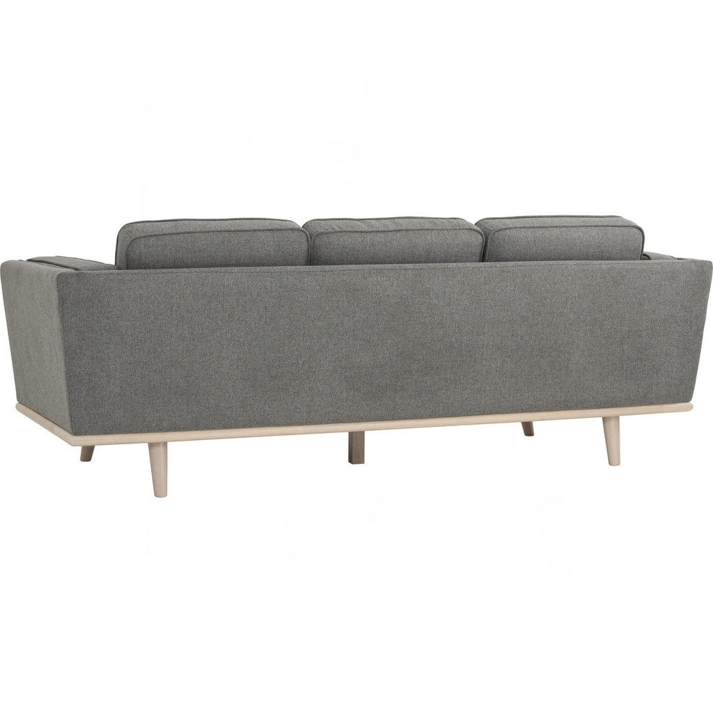 Civic 3 Seater Sofa in White Wash colour leg, Chrome colour Shanturp fabric
