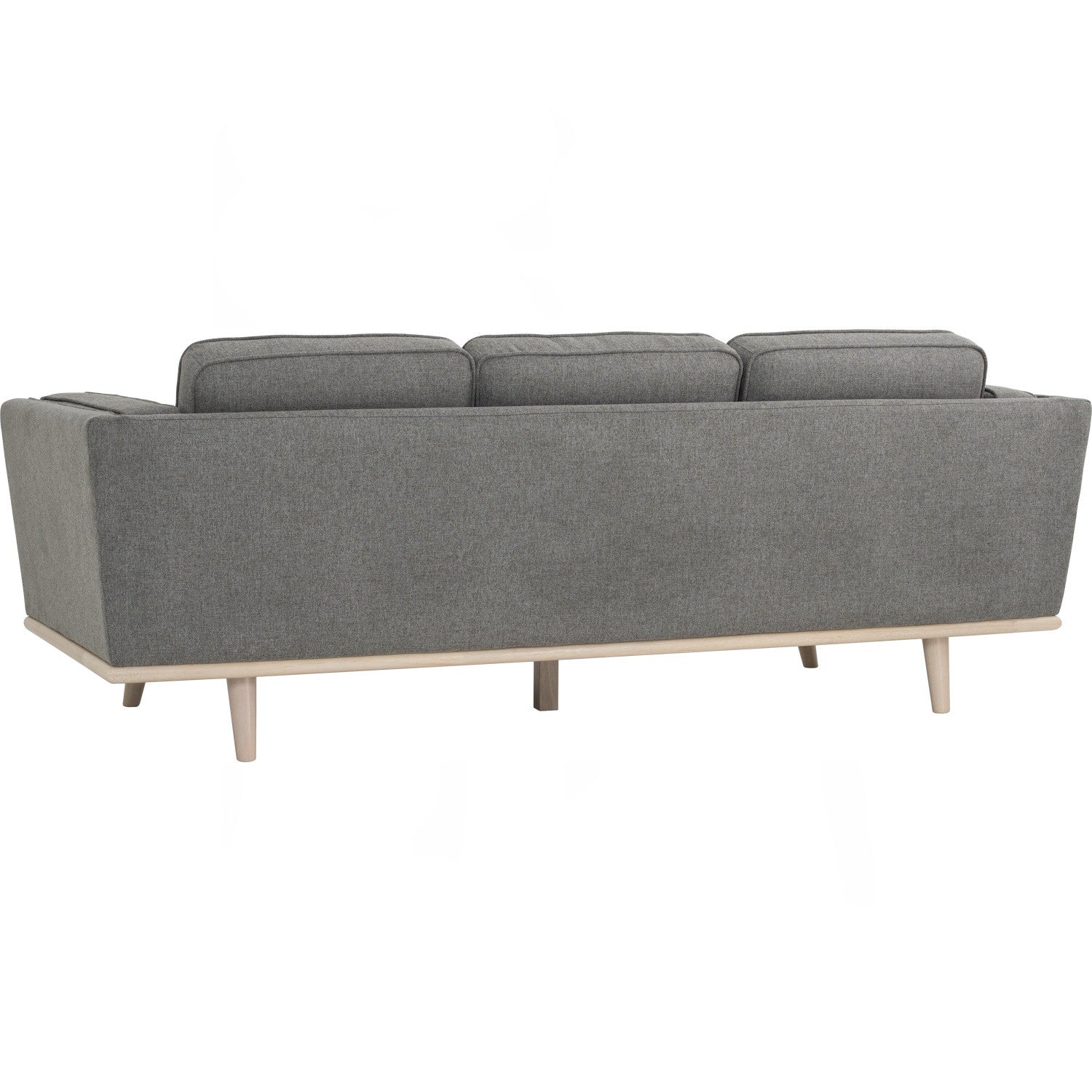 Civic 3 Seater Sofa in White Wash colour leg, Chrome colour Shanturp fabric