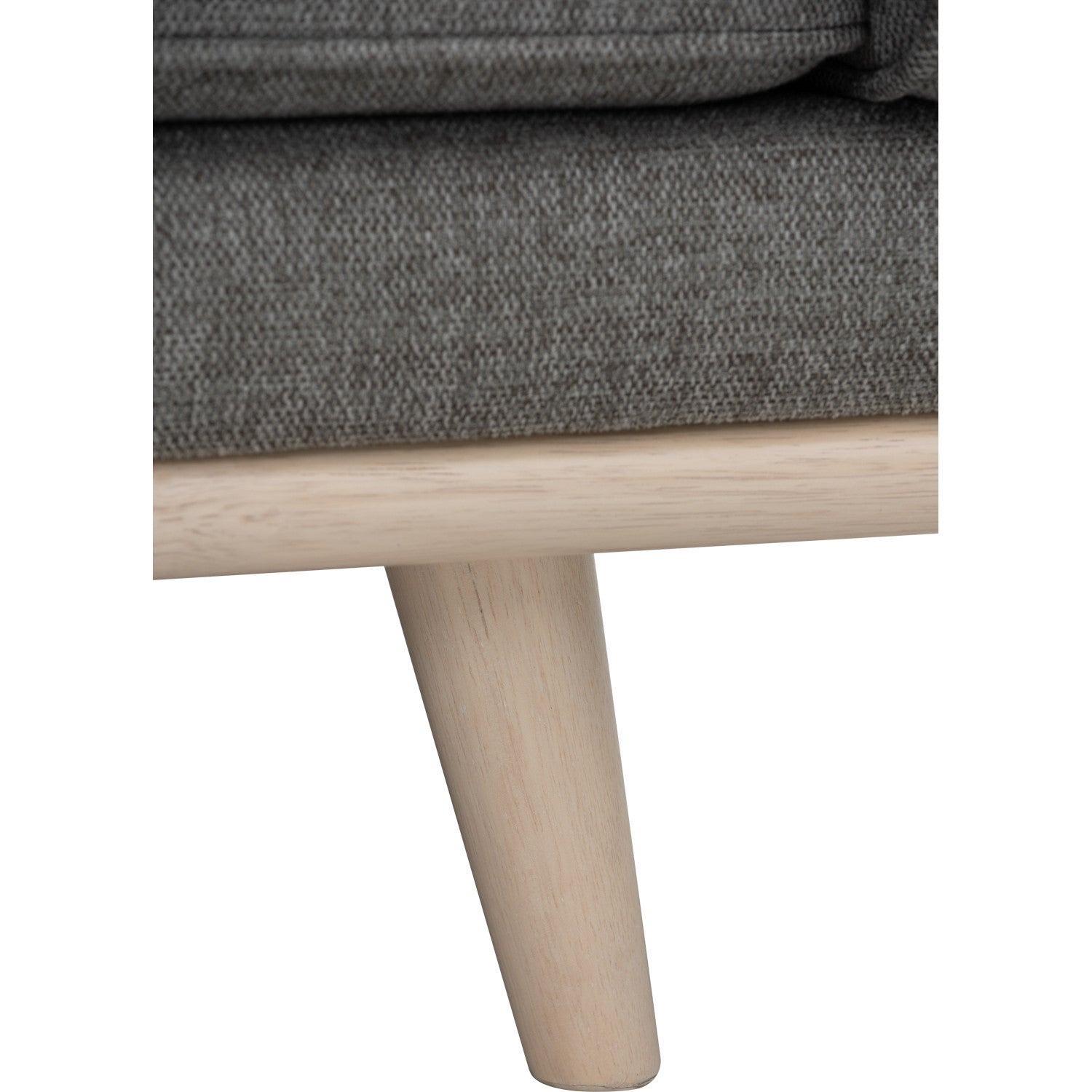 Civic 3 Seater Sofa in White Wash colour leg, Chrome colour Shanturp fabric