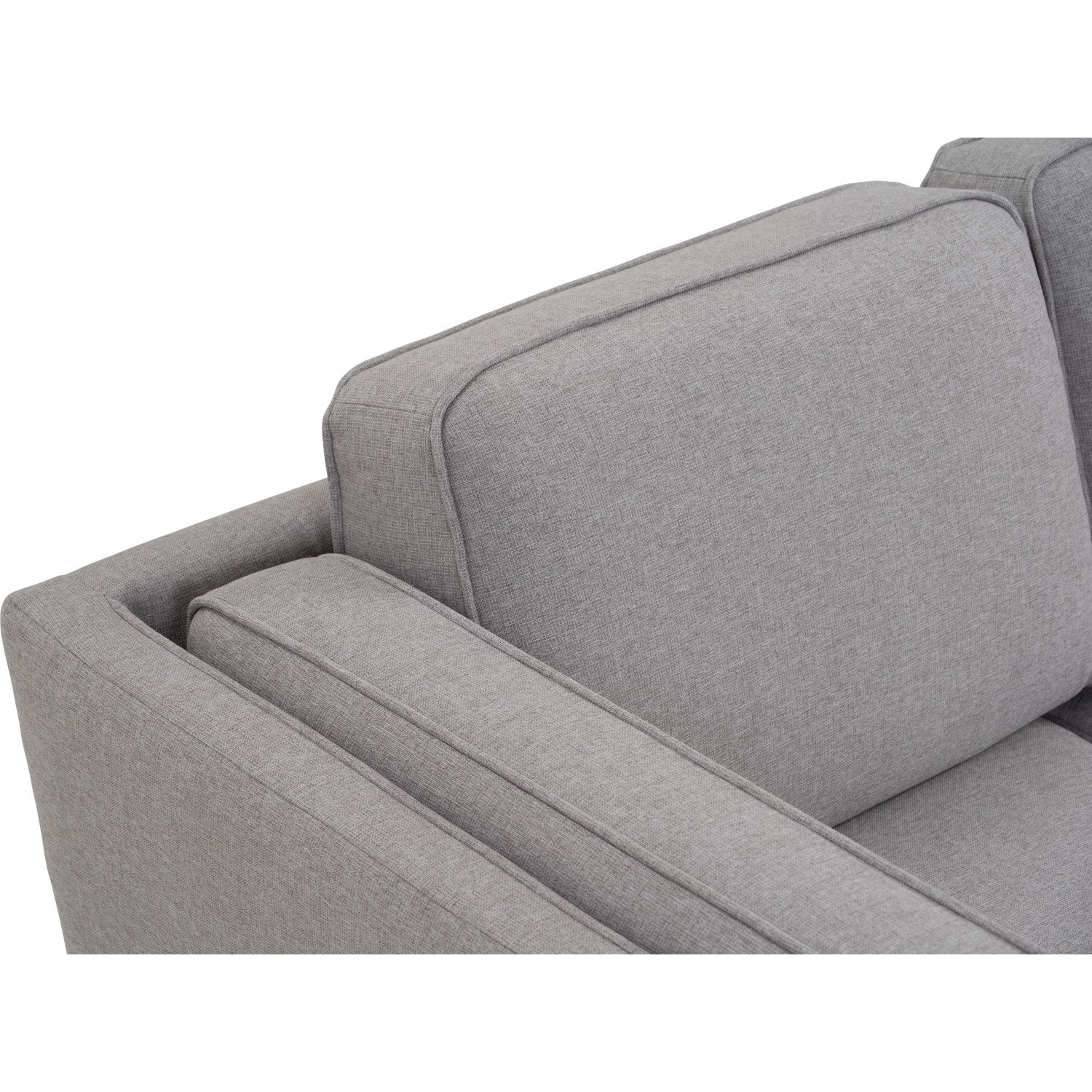 Civic 3 Seater Sofa in Natural colour leg, Light Grey colour Challis fabric