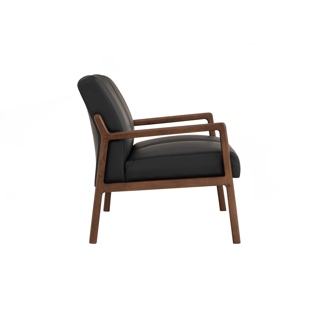 Mendo 2 seater sofa with Cocoa colour leg, Espresso colour Premium Vinyl.