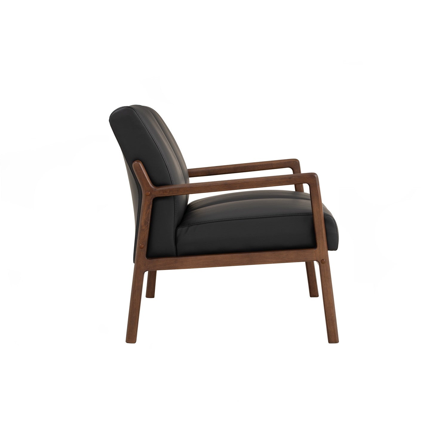 Mendo 2 seater sofa with Cocoa colour leg, Espresso colour Premium Vinyl.