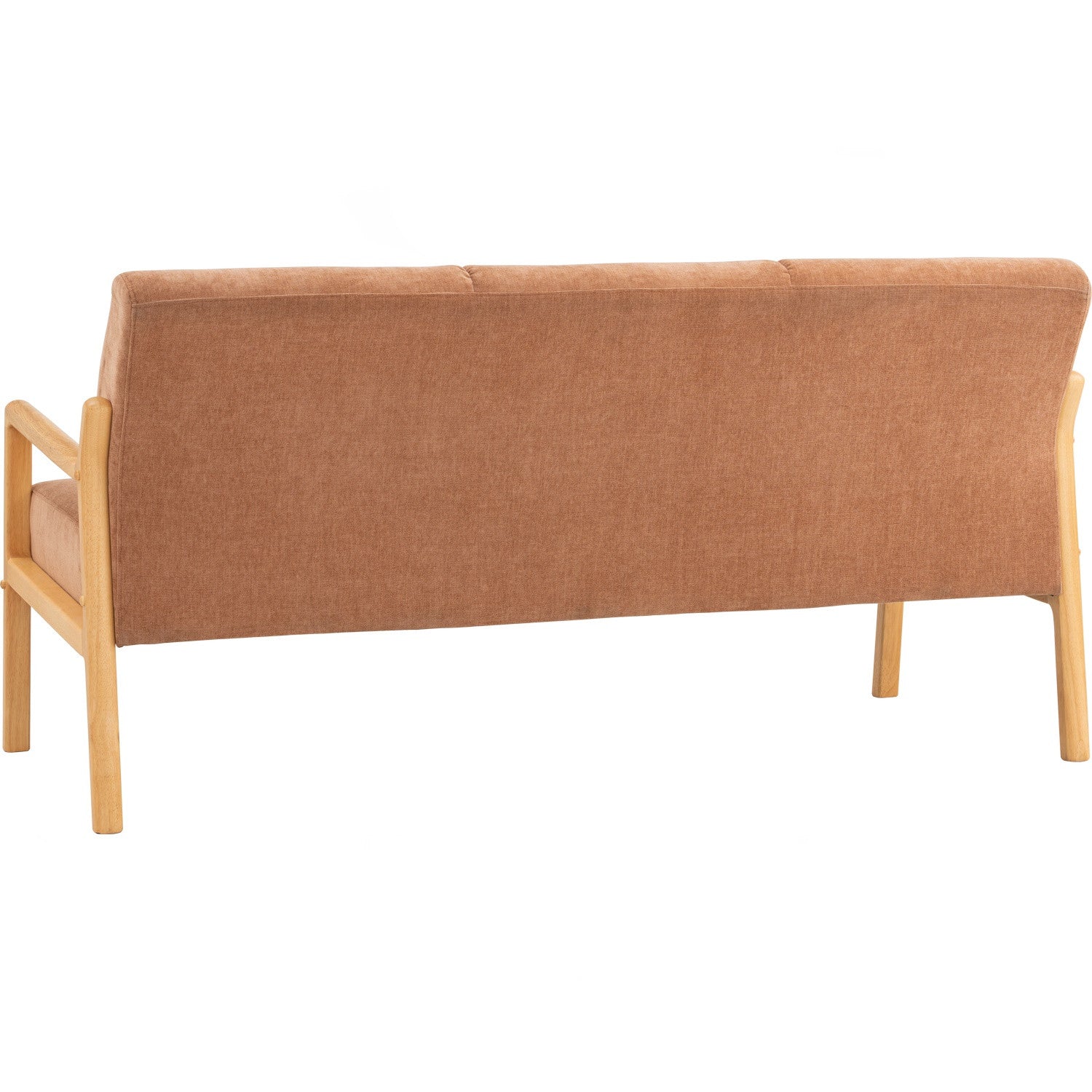 Mendo 3 seater sofa with Natural colour leg, Almond colour Danny A fabric
