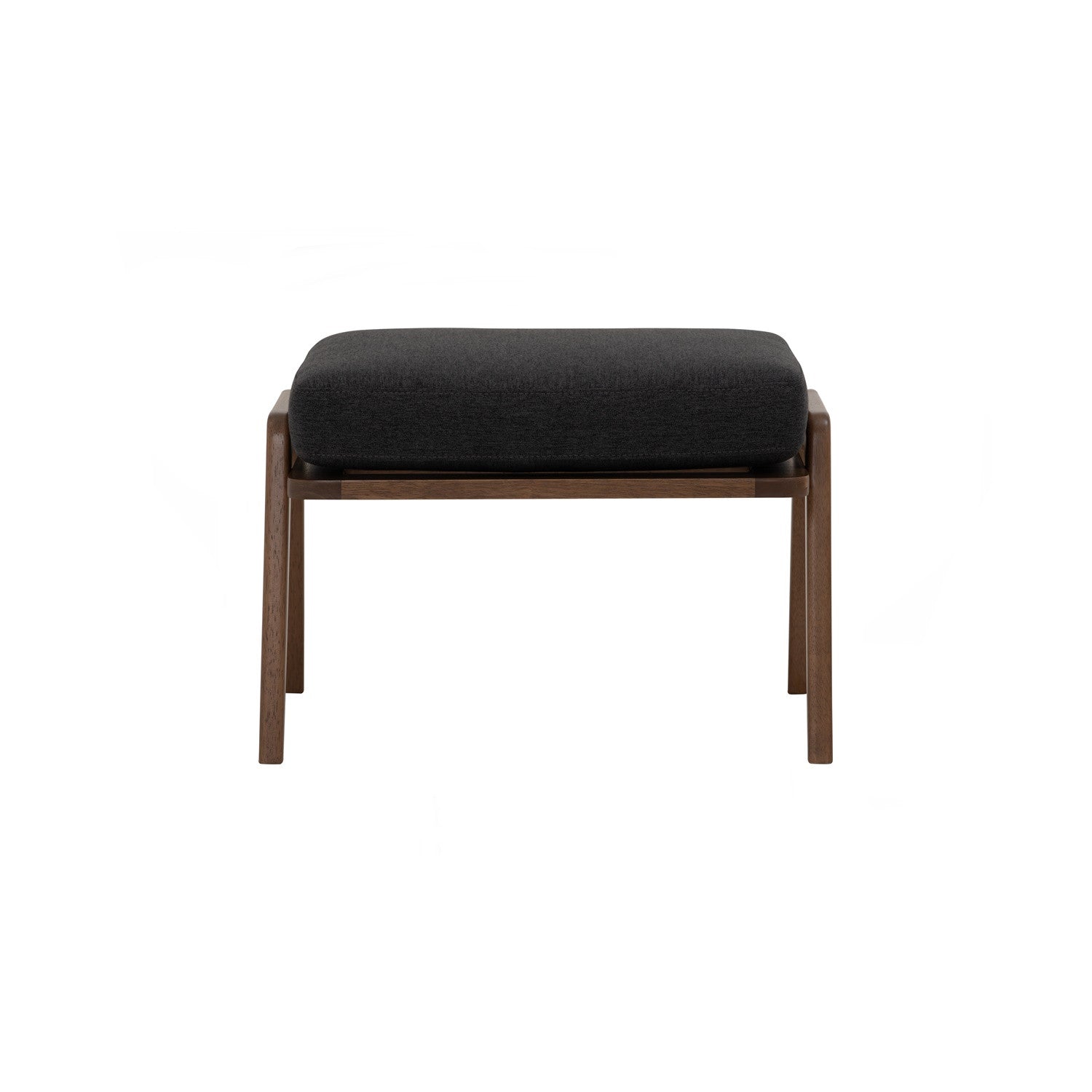 Aston stool in Cocoa colour frame, Seal colour Dimity fabric cushion