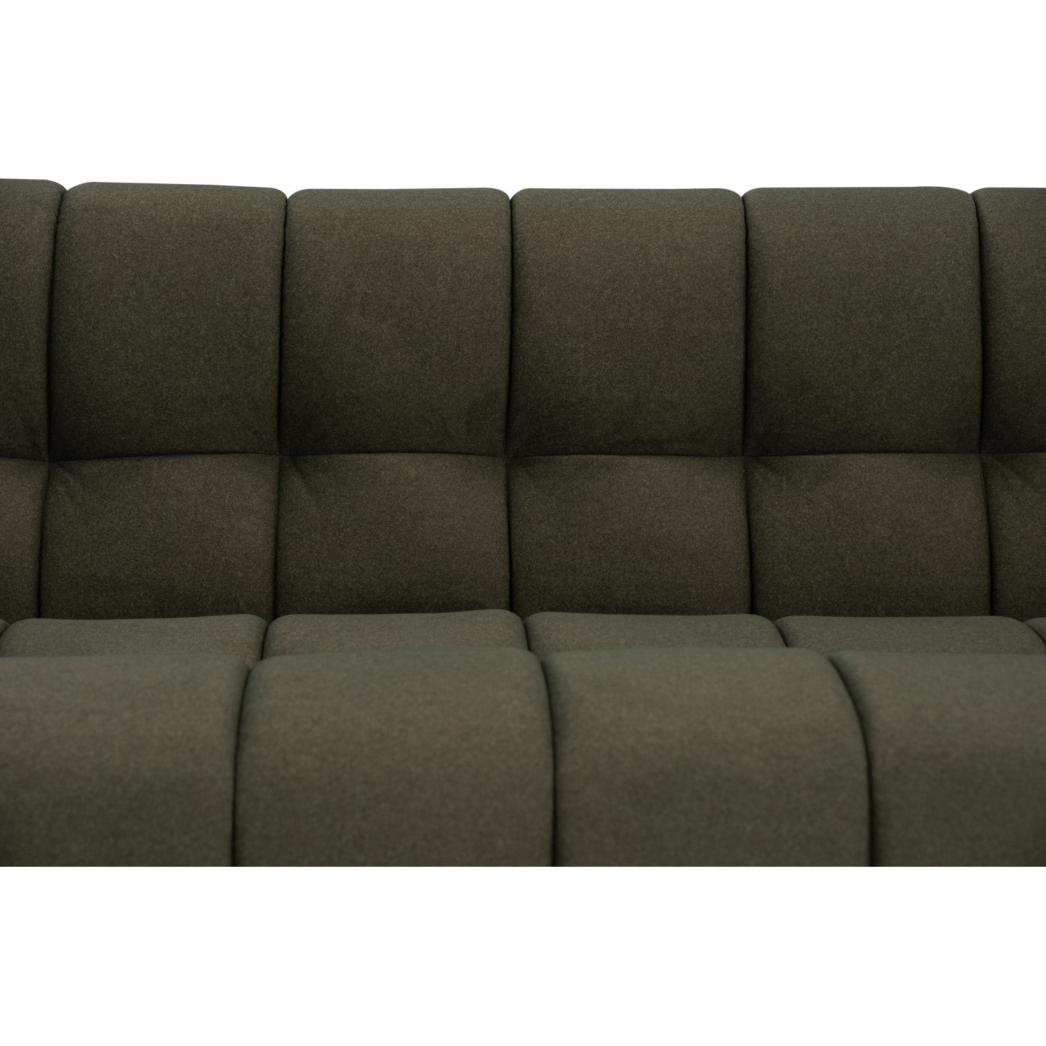 Monroe 3 seater sofa in Natural colour leg, Leaf Green colour Mahair fabric (Pet friendly fabric).