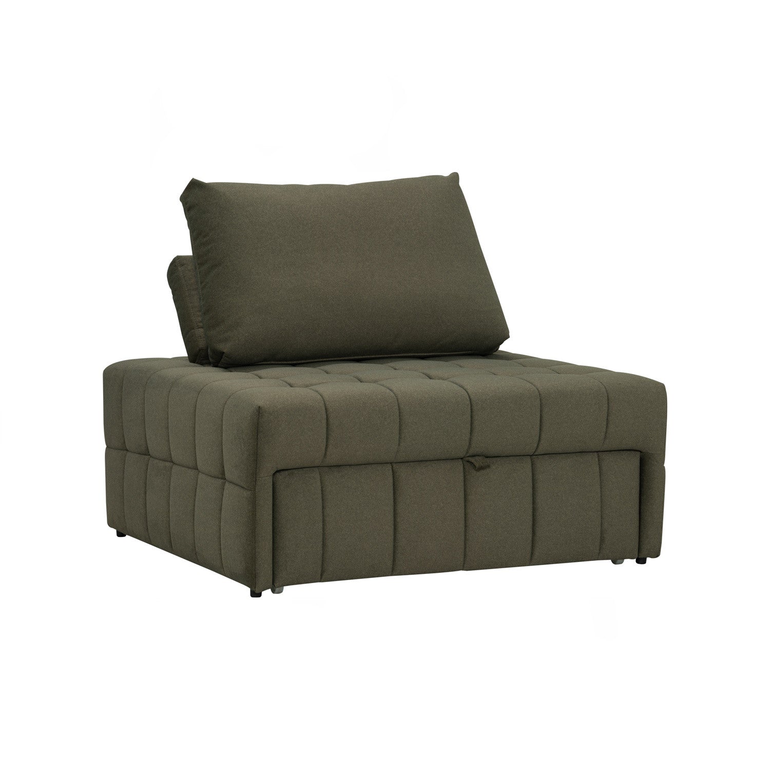 Monte sofa bed in Leaf Green colour Mahair fabric (Pet friendly fabric).