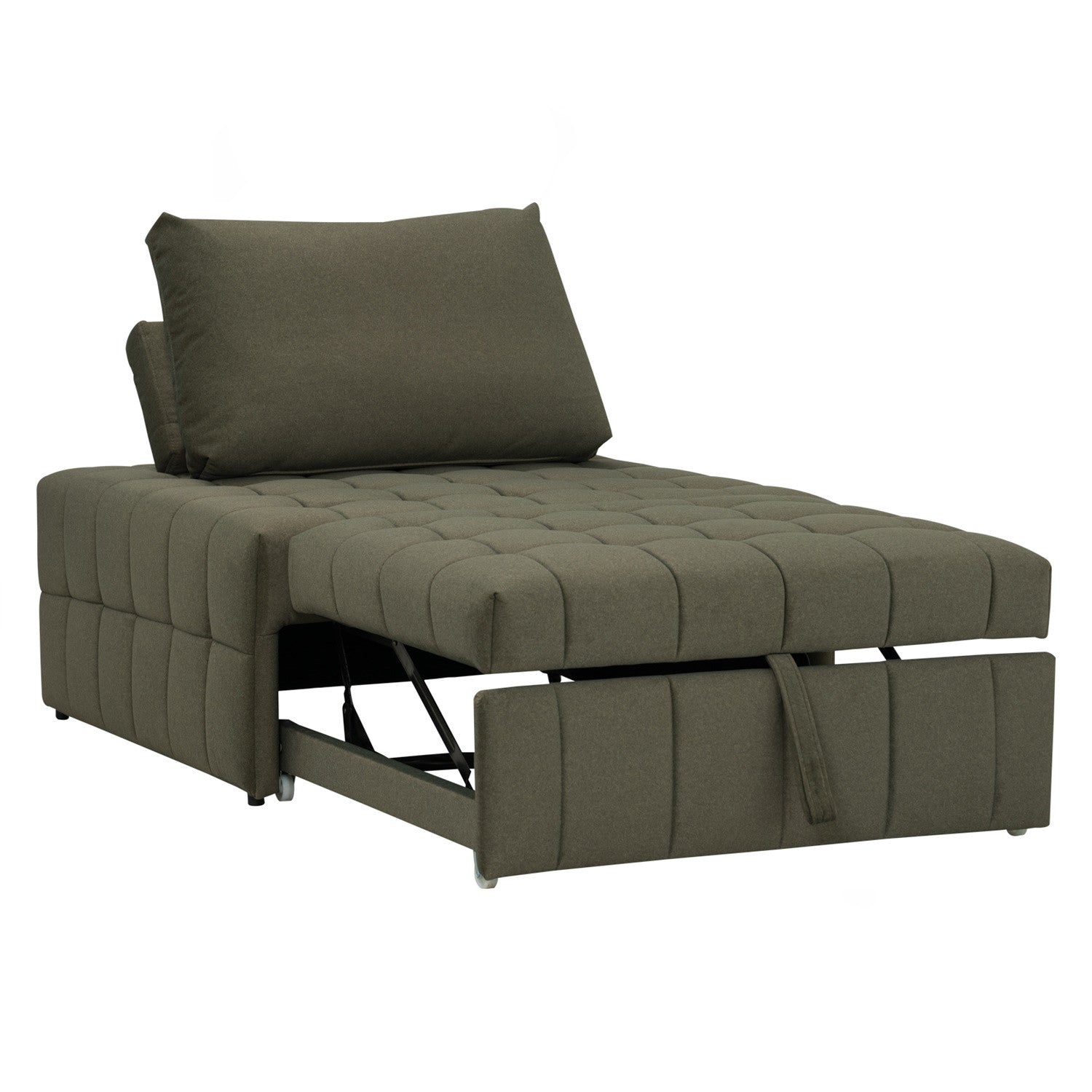 Monte sofa bed in Leaf Green colour Mahair fabric (Pet friendly fabric).