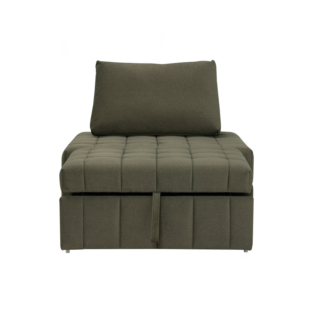 Monte sofa bed in Leaf Green colour Mahair fabric (Pet friendly fabric).