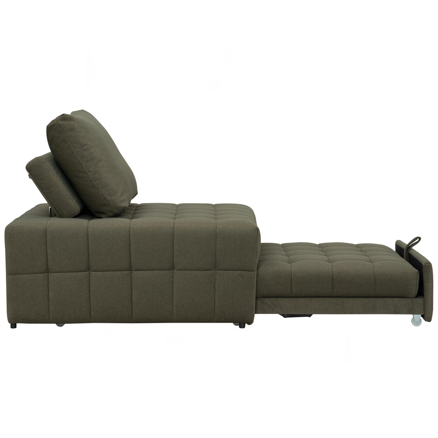Monte sofa bed in Leaf Green colour Mahair fabric (Pet friendly fabric).