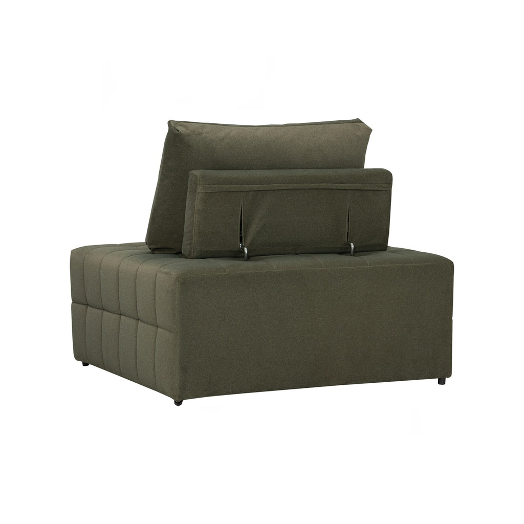 Monte sofa bed in Leaf Green colour Mahair fabric (Pet friendly fabric).