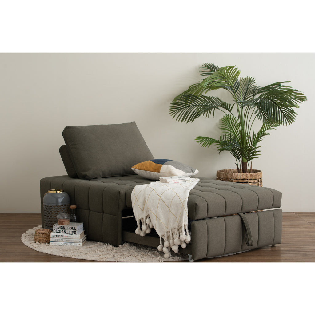 Monte sofa bed in Leaf Green colour Mahair fabric (Pet friendly fabric).