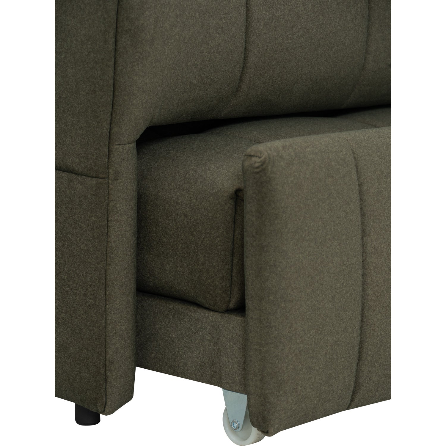 Monte sofa bed in Leaf Green colour Mahair fabric (Pet friendly fabric).