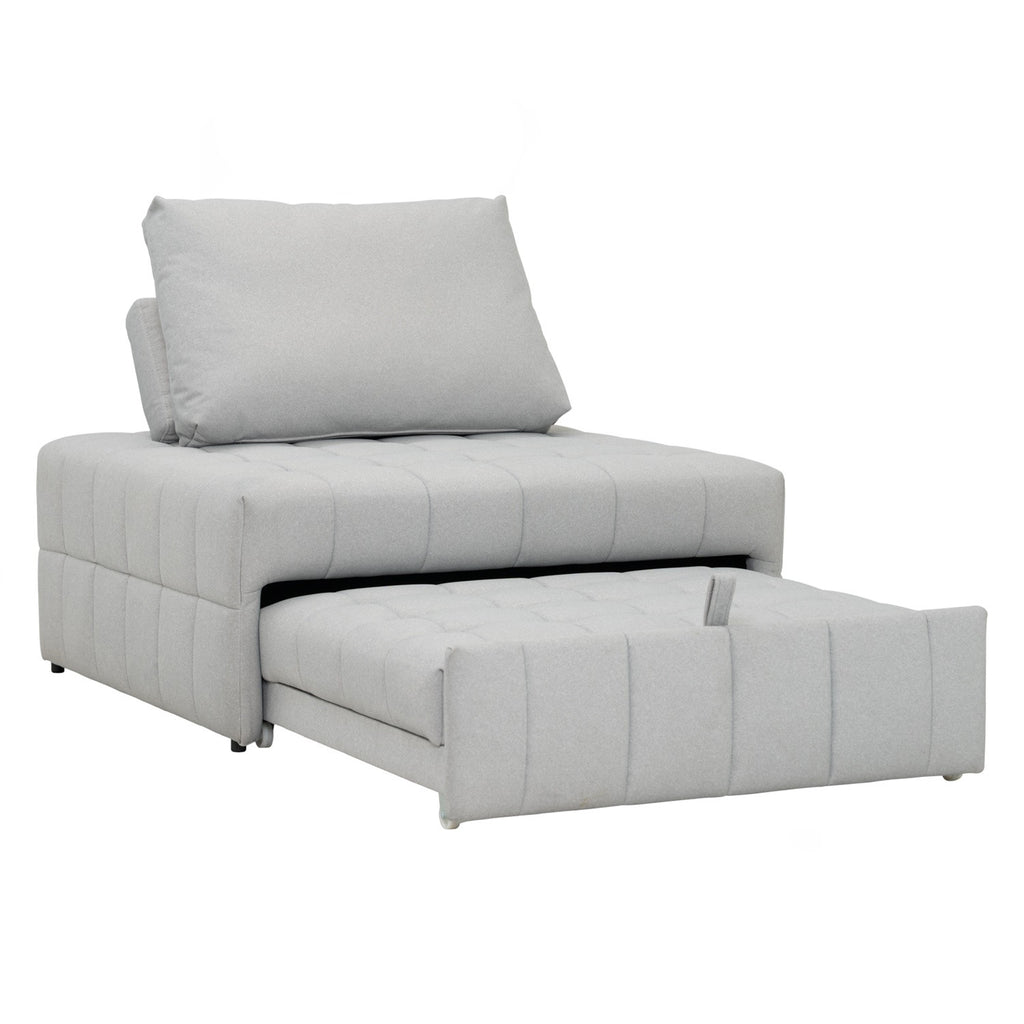 Monte sofa bed in Warm Grey colour Mahair fabric (Pet friendly fabric).