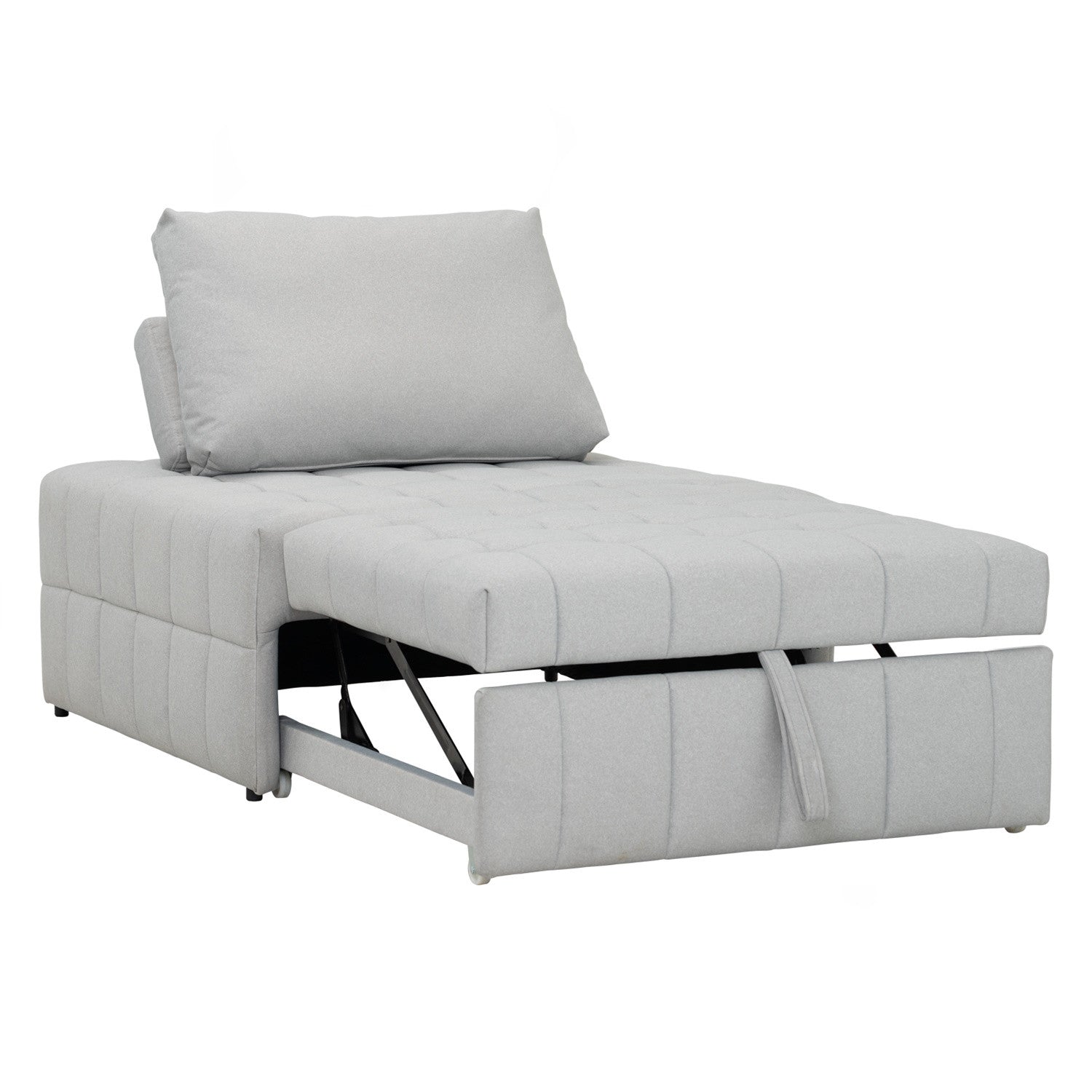 Monte sofa bed in Warm Grey colour Mahair fabric (Pet friendly fabric).