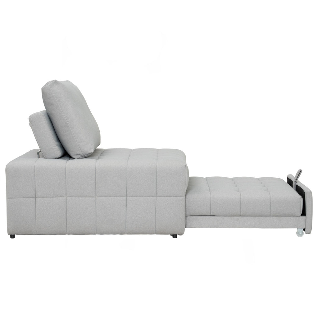 Monte sofa bed in Warm Grey colour Mahair fabric (Pet friendly fabric).