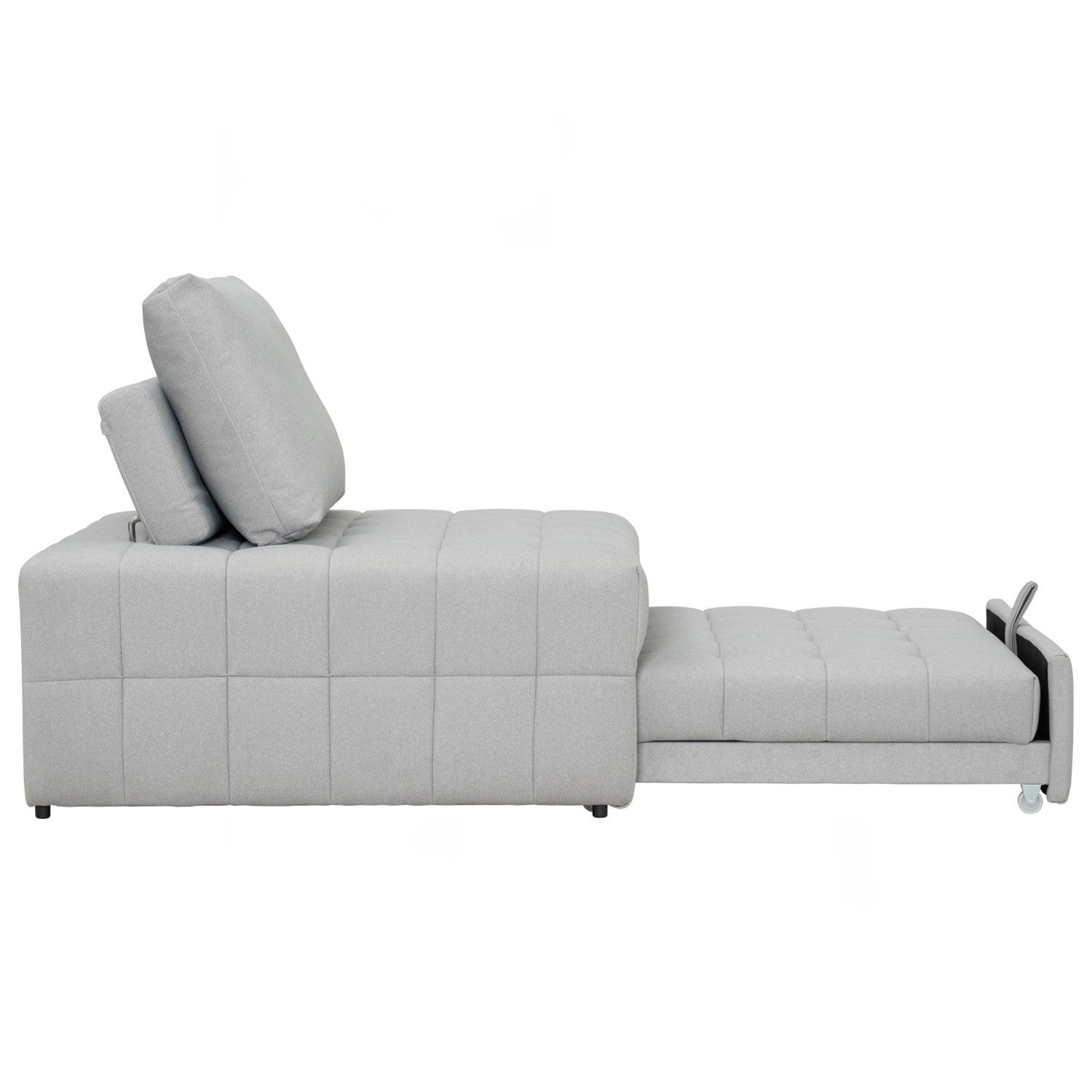 Monte sofa bed in Warm Grey colour Mahair fabric (Pet friendly fabric).