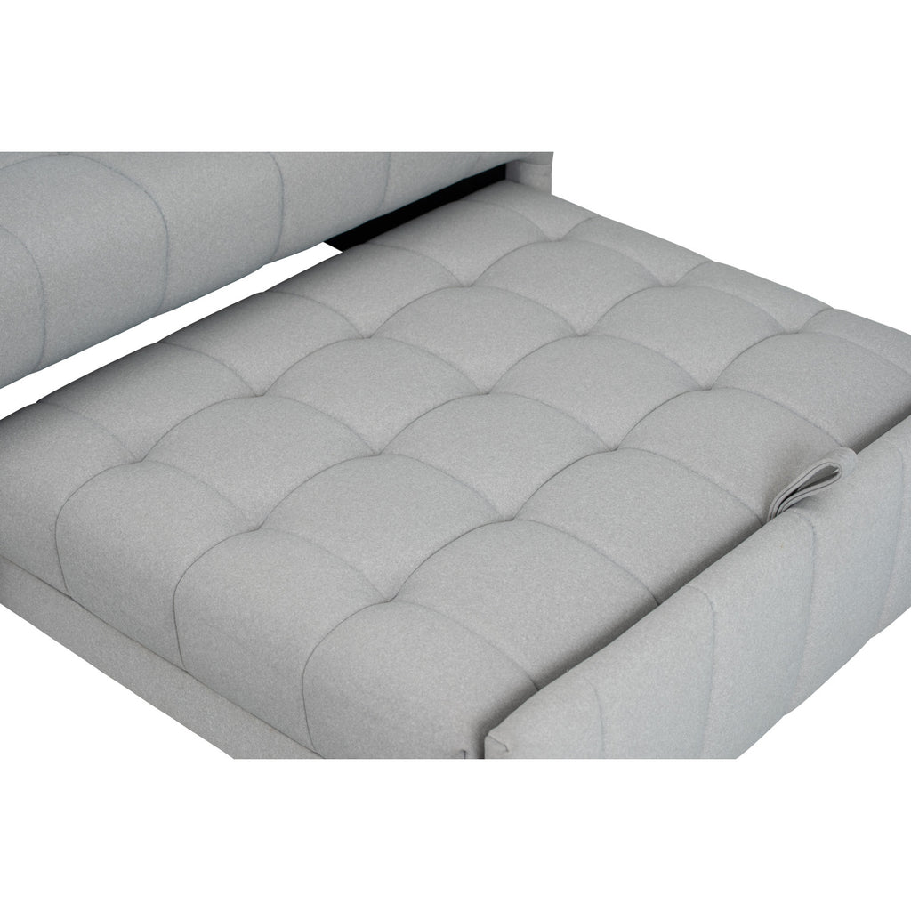 Monte sofa bed in Warm Grey colour Mahair fabric (Pet friendly fabric).