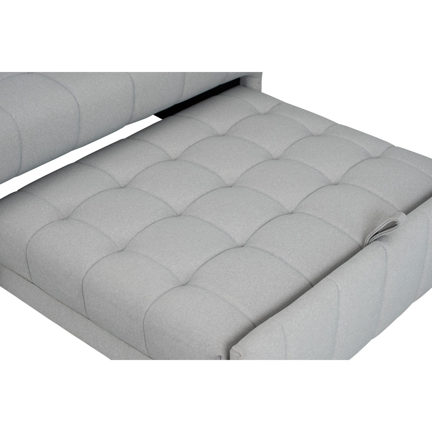 Monte sofa bed in Warm Grey colour Mahair fabric (Pet friendly fabric).