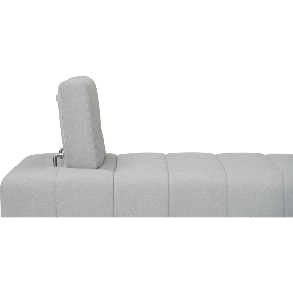 Monte sofa bed in Warm Grey colour Mahair fabric (Pet friendly fabric).