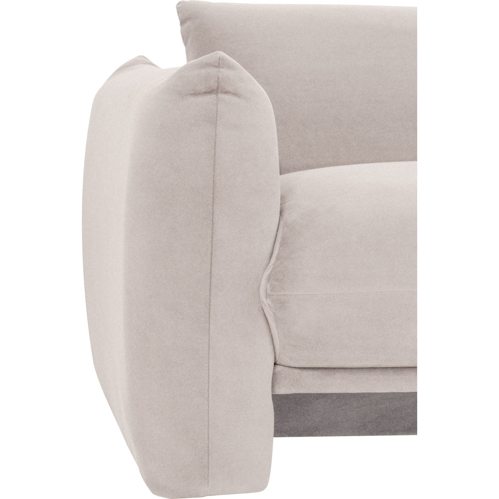 Holden 3 seater sofa in Grey Mist colour Mohair fabric (Pet Friendly Fabric)