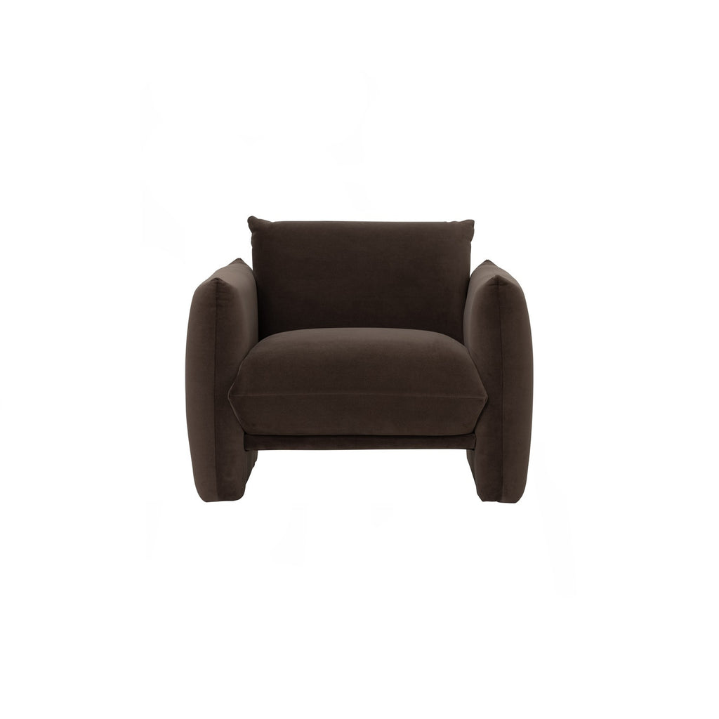 Holden 1 seater sofa in Walnut colour MEG fabric.