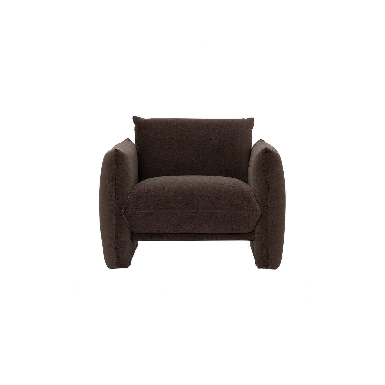 Holden 1 seater sofa in Walnut colour MEG fabric.