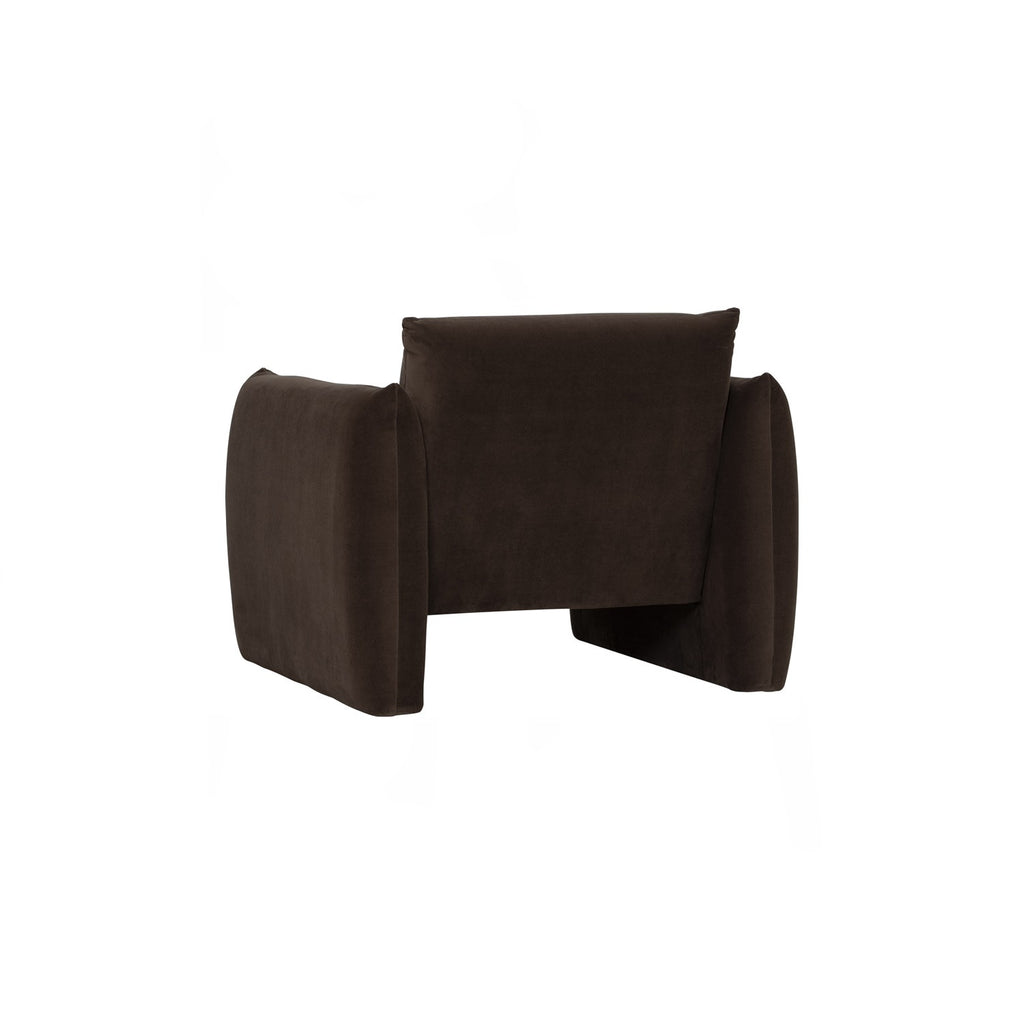 Holden 1 seater sofa in Walnut colour MEG fabric.