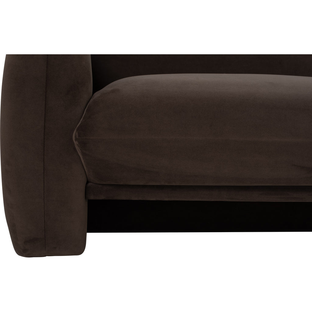 Holden 1 seater sofa in Walnut colour MEG fabric.