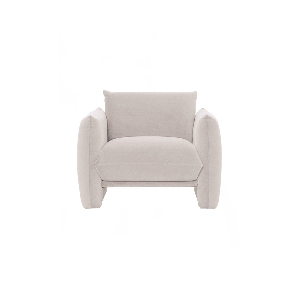 Holden 1 seater sofa in Grey Mist colour Mohair fabric (Pet Friendly Fabric)