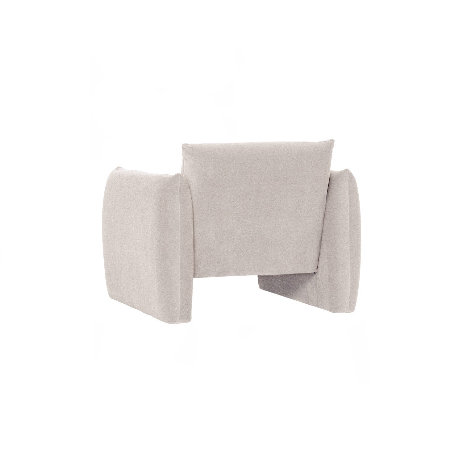 Holden 1 seater sofa in Grey Mist colour Mohair fabric (Pet Friendly Fabric)