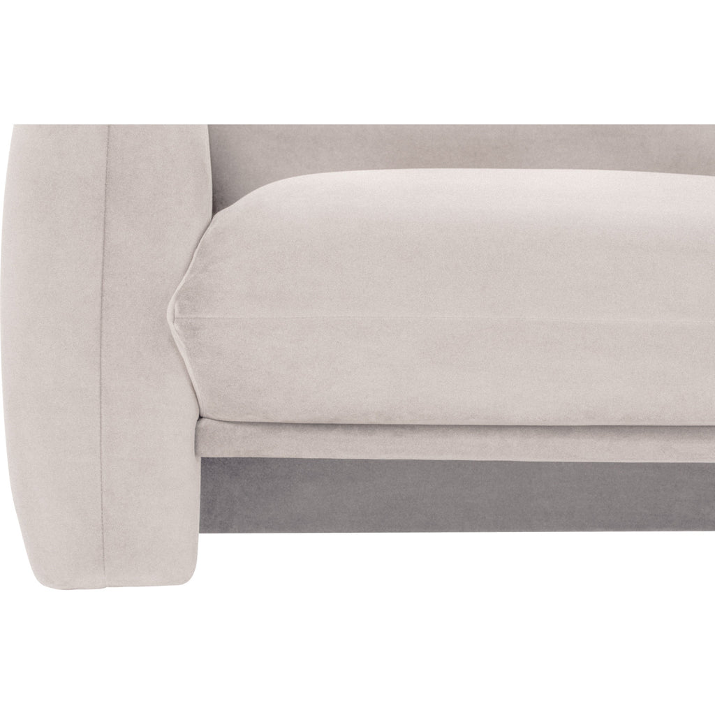 Holden 1 seater sofa in Grey Mist colour Mohair fabric (Pet Friendly Fabric)